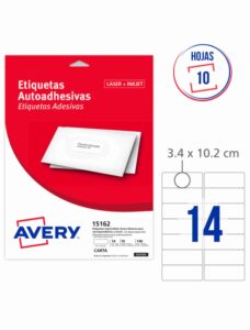 Código 15162 Avery Med. 101,6 x 33,8 MM