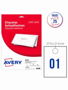 Código 5265 Avery Med. 216,0 x 279,0 MM