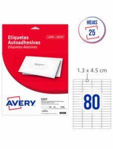 Código 5267 Avery Med. 44,4 x 12,7 MM