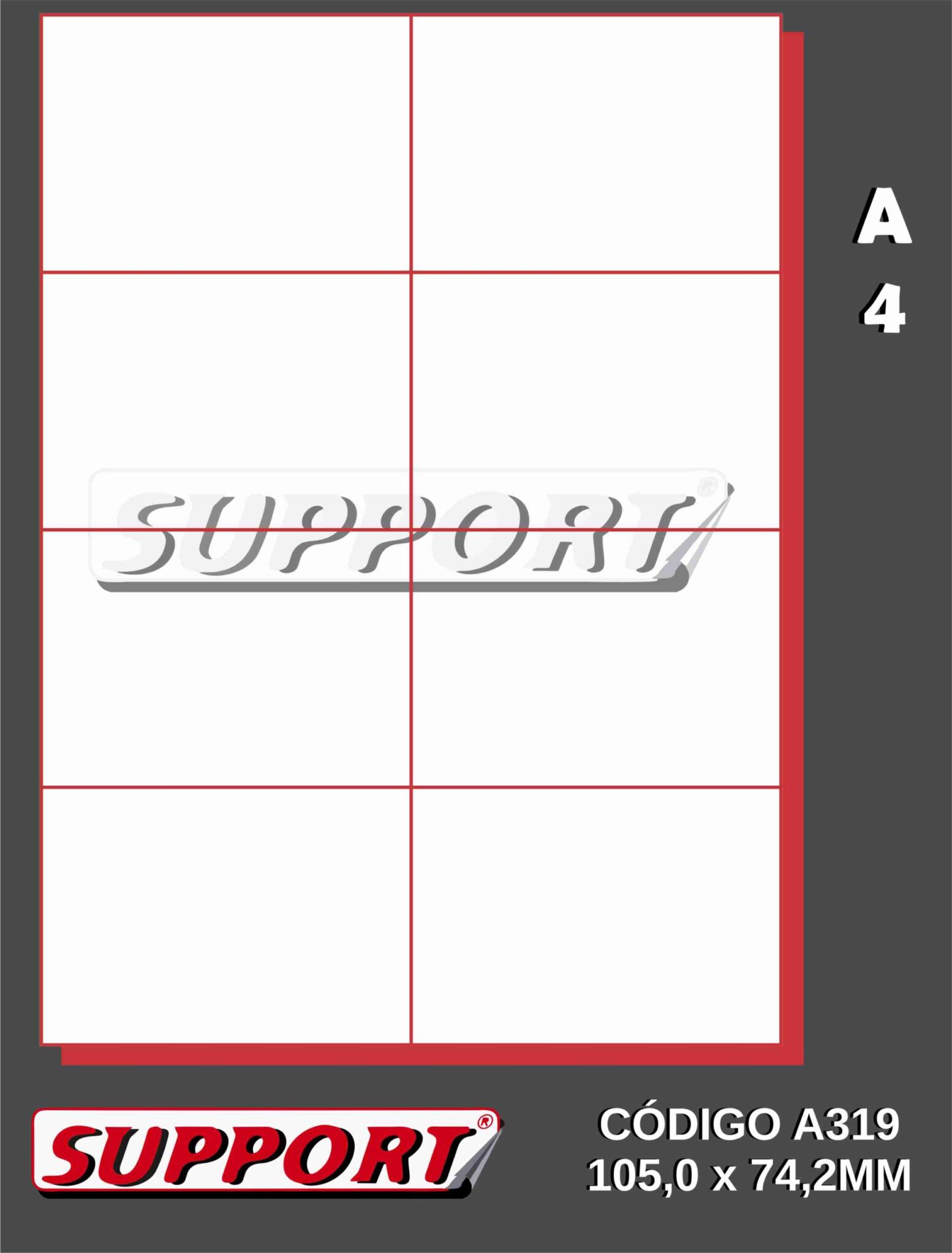 Código A319 Support Med. 105,0 x 74,2 MM