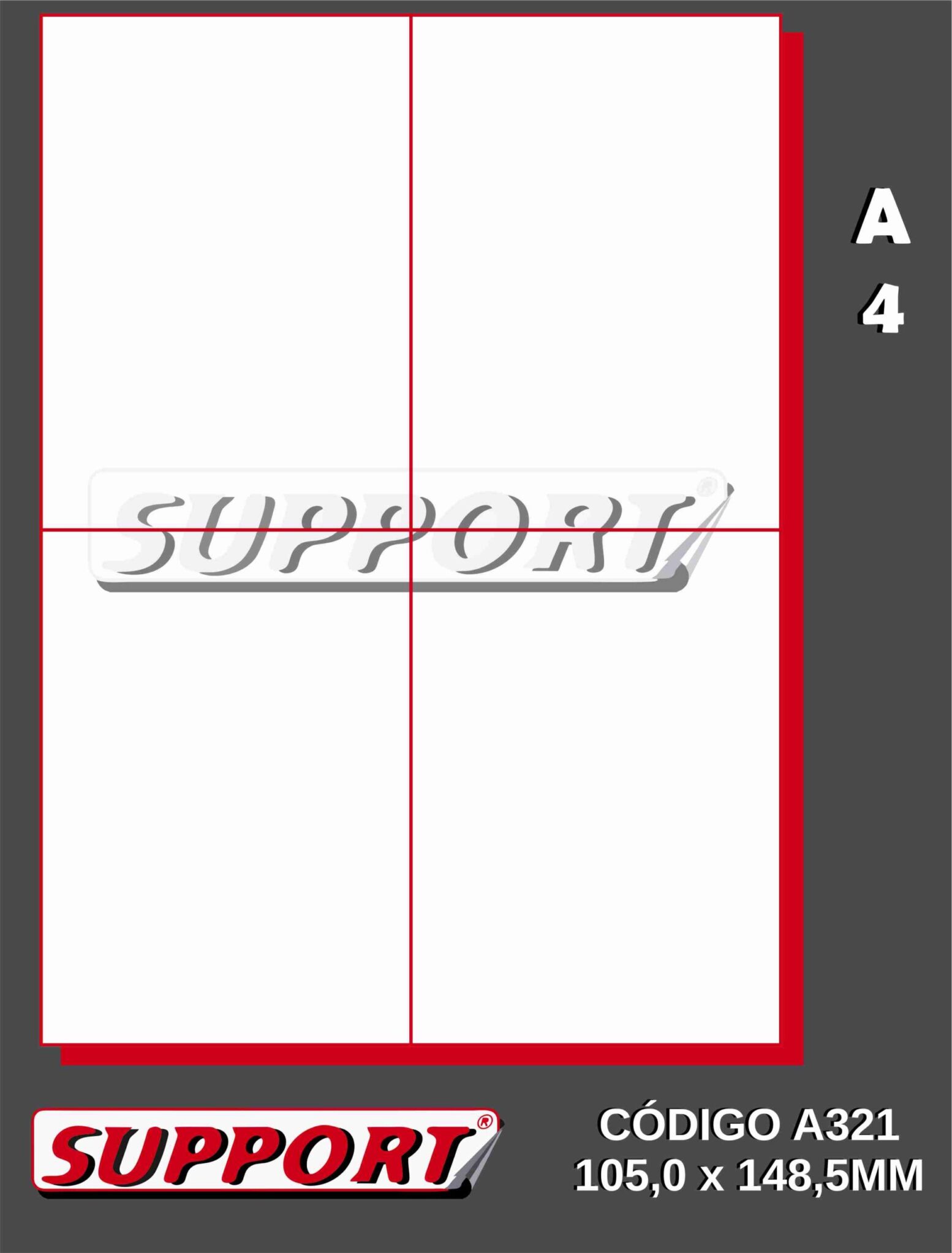 Código A321 Support Med. 105,0 x 148,5 MM