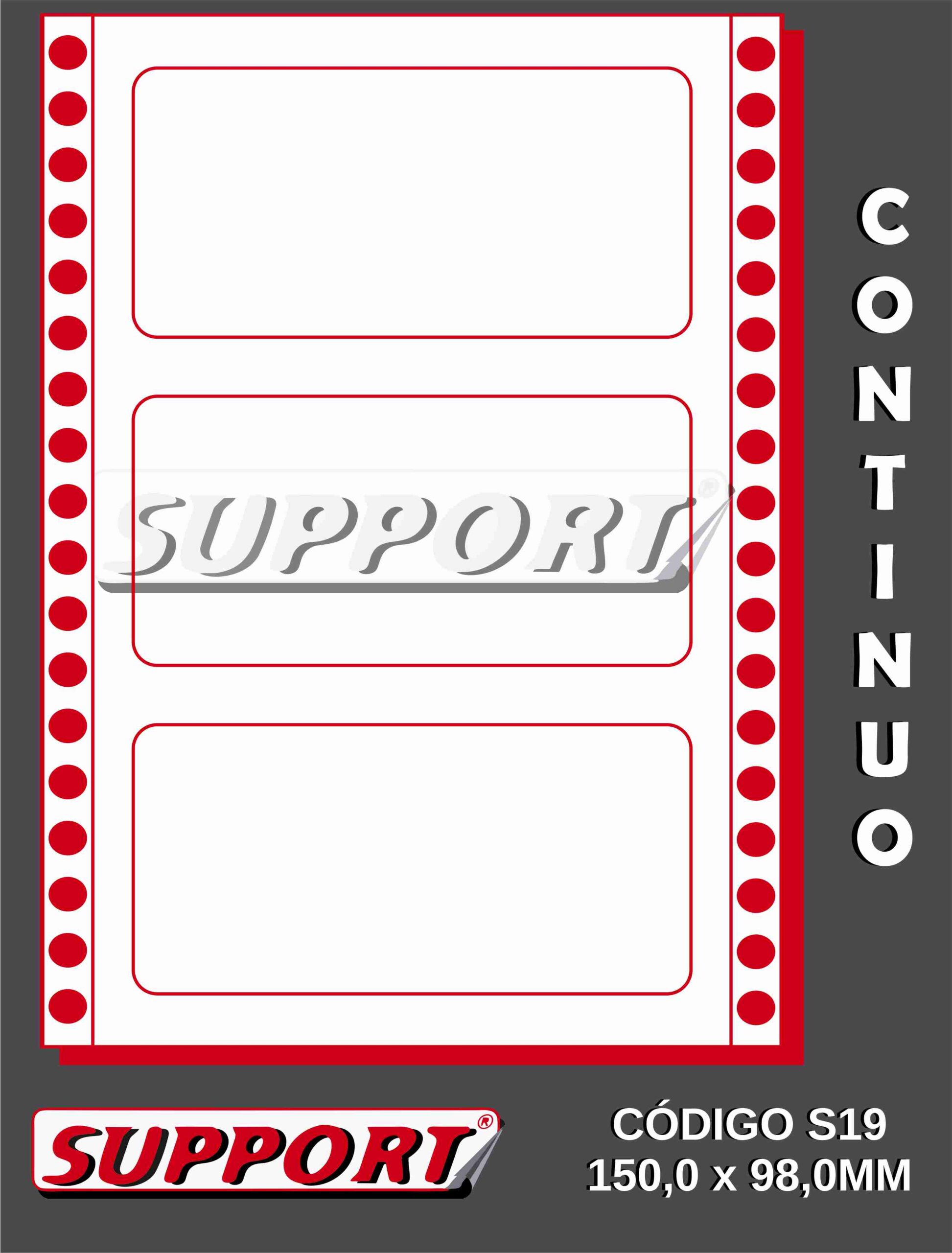 Código S19 Support Med. 150,0 x 98,0 MM 1 Banda